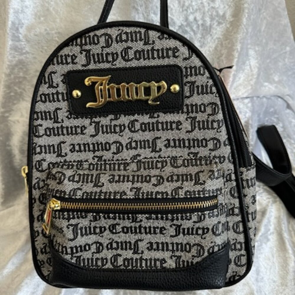 Juicy Couture Gothic Print Black Backpack